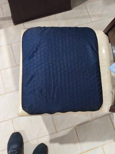 Customer photo review of Cojín de gel viscoelástico con forma de panal