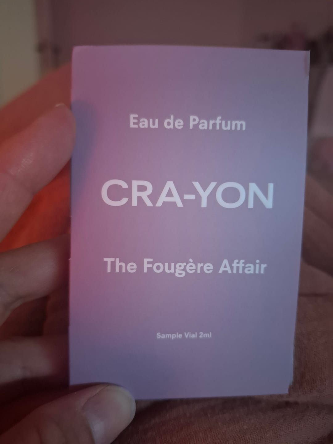 Customer photo review of The Fougère Affair Eau de Parfum 2 ml Sample | Try Before You Commit