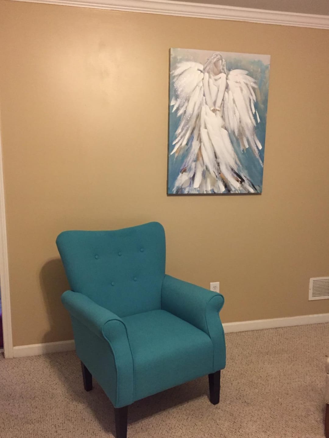 Customer photo review of Allston High Back Upholstered Accent Armchair