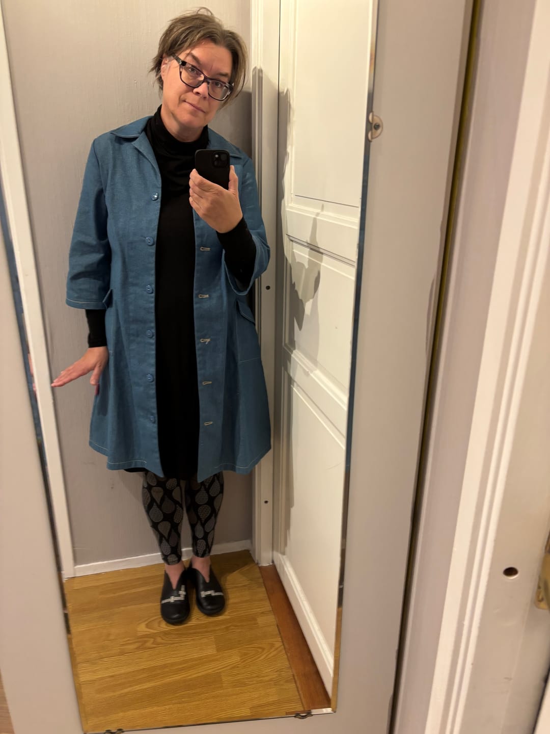 Customer photo review of Rockklänning / Städrock Blå jeans | Rino