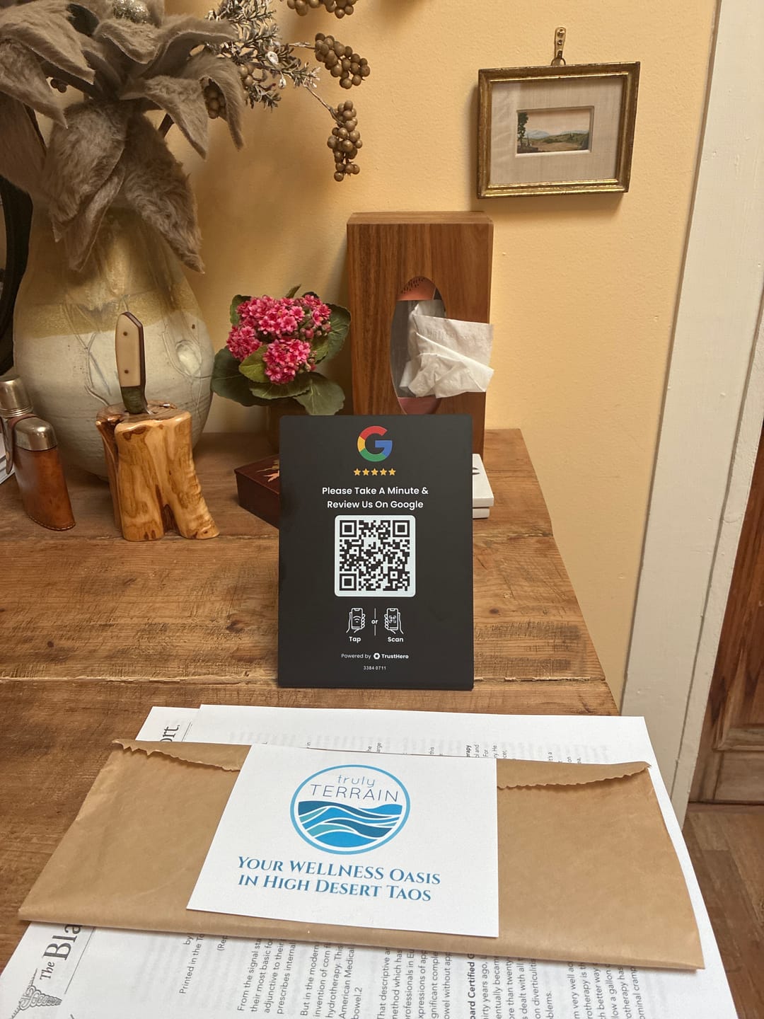 Customer photo review of Google Review Stand (Large)