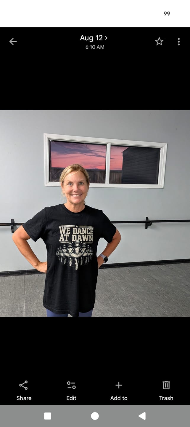 Customer photo review of We Dance At Dawn T-Shirt