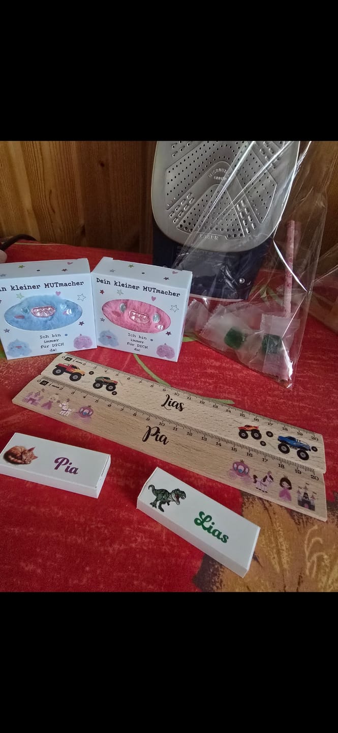 Customer photo review of Personalisiertes Radiergummi zur Einschulung