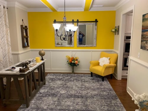 Customer photo review of Allston High Back Upholstered Accent Armchair