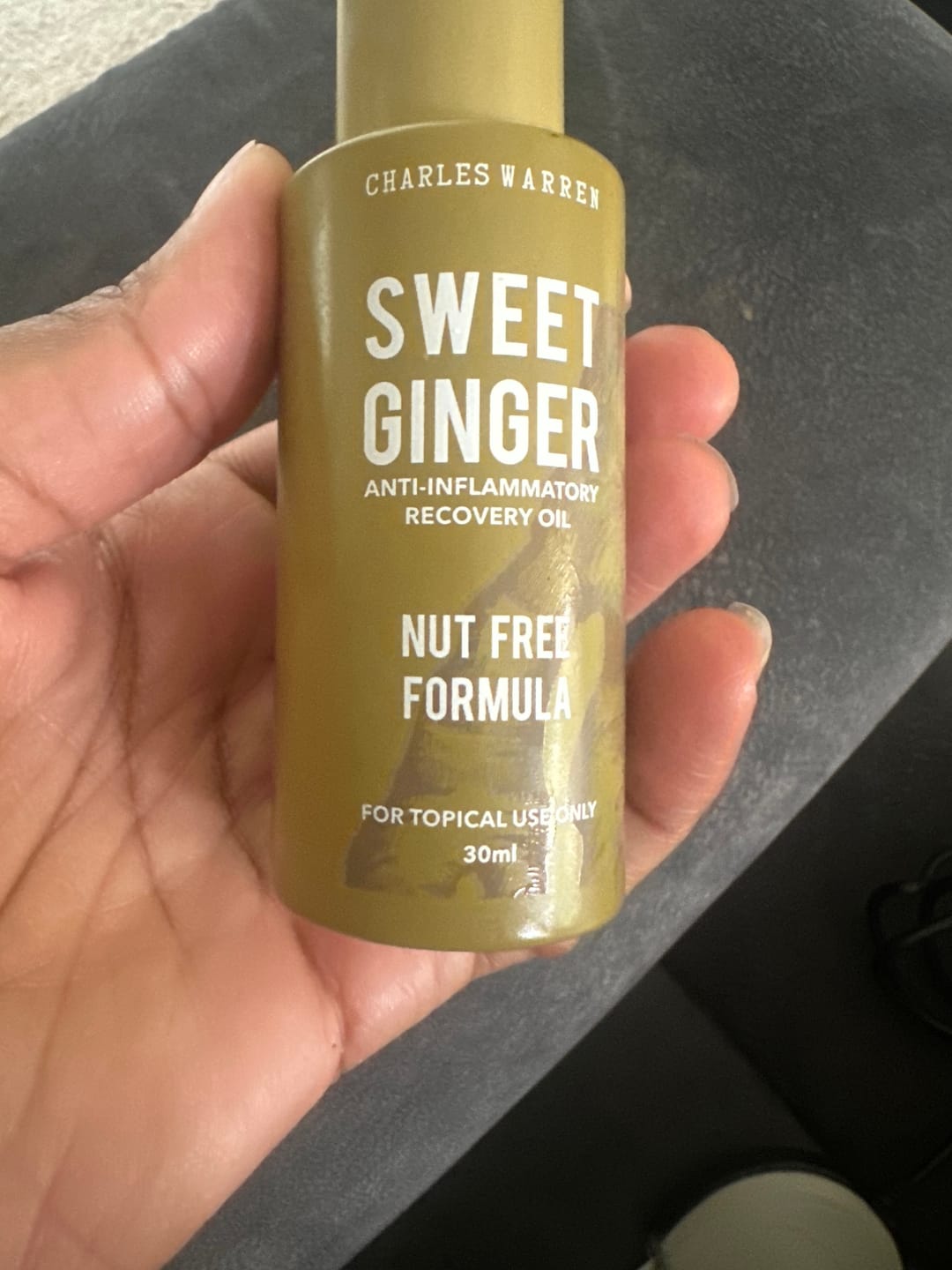 Customer photo review of [Nut-Free] Sweet Ginger Dry Oil for Sensitive Skin