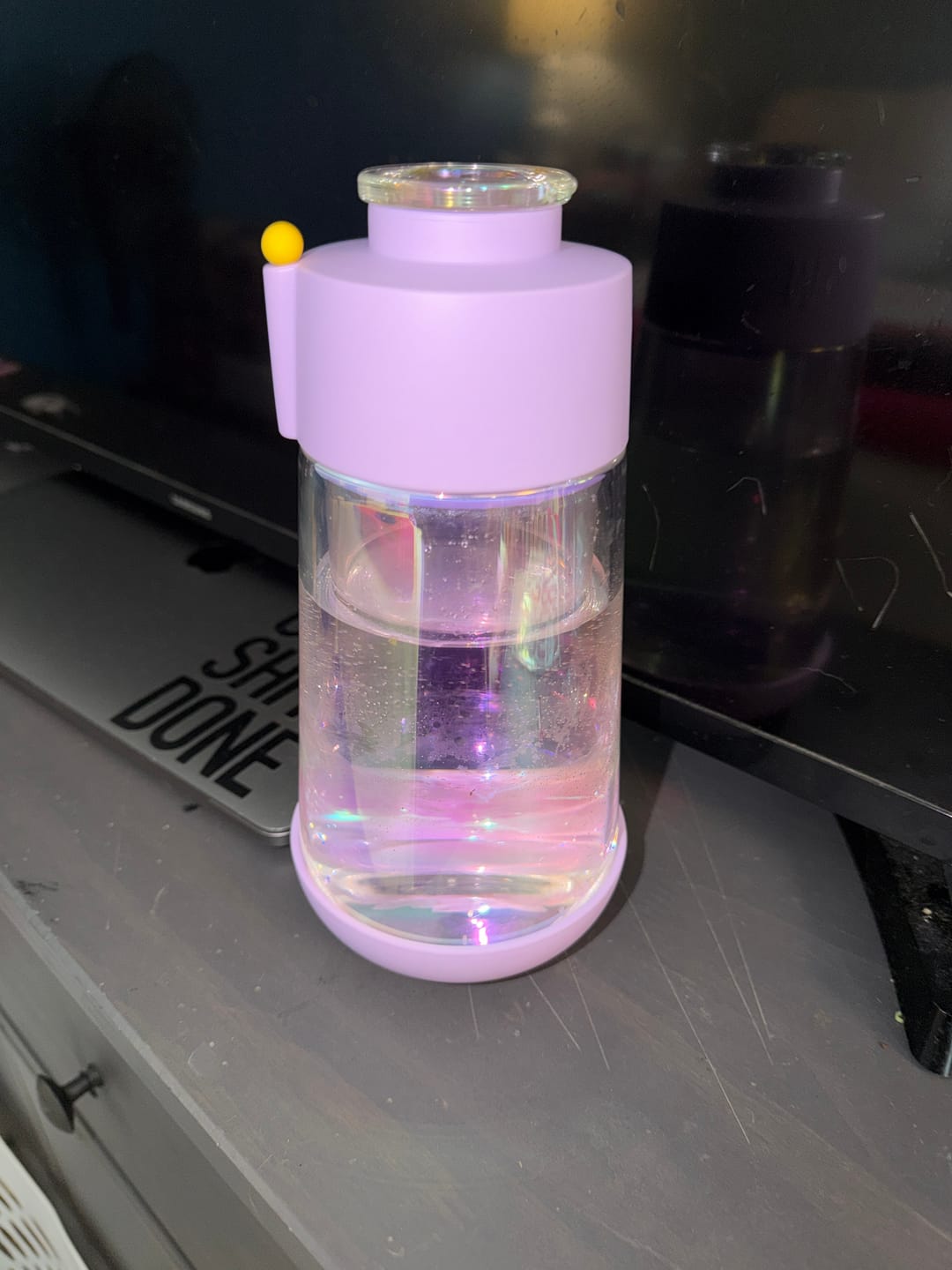 Customer photo review of The Iridescent Gravity Bong - Lavender