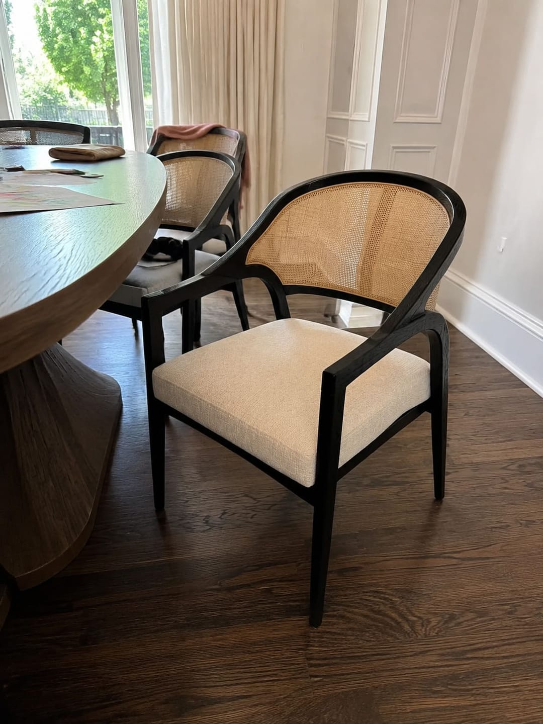 Customer photo review of Aymen Dining Arm Chair