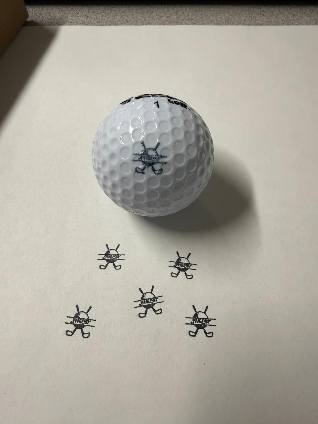 Customer photo review of Make It Your Hole in One - Monogrammed Initial Name - Personalized Golf Ball Stamp