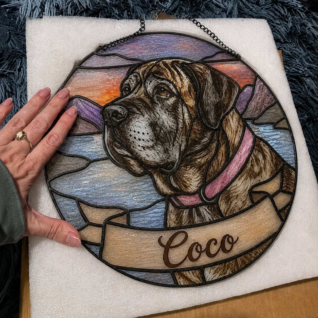 Customer photo review of Pawlight Portrait™ — Custom Pet Portrait
