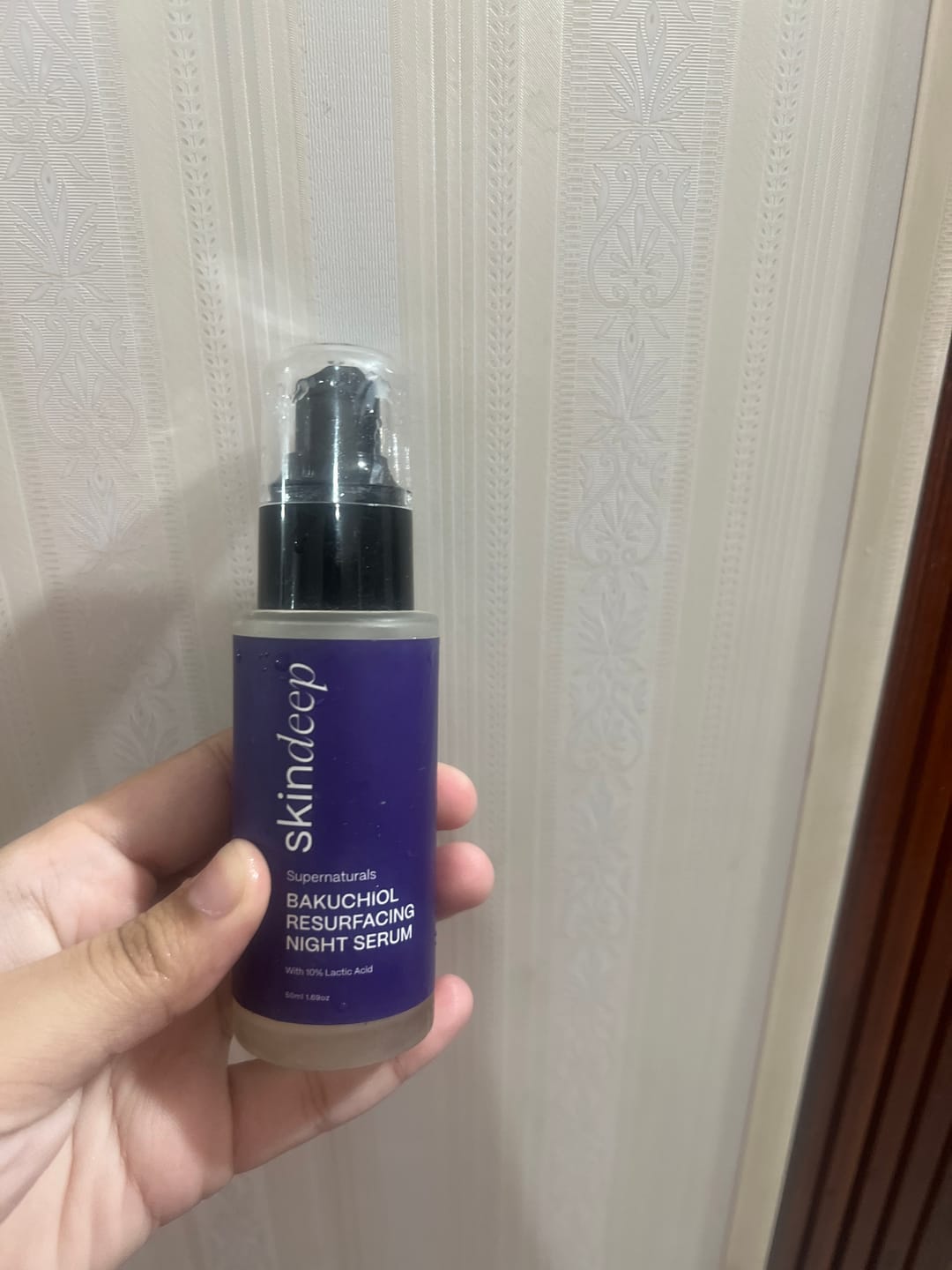 Customer photo review of BAKUCHIOL RESURFACING NIGHT SERUM - with 10% Lactic Acid