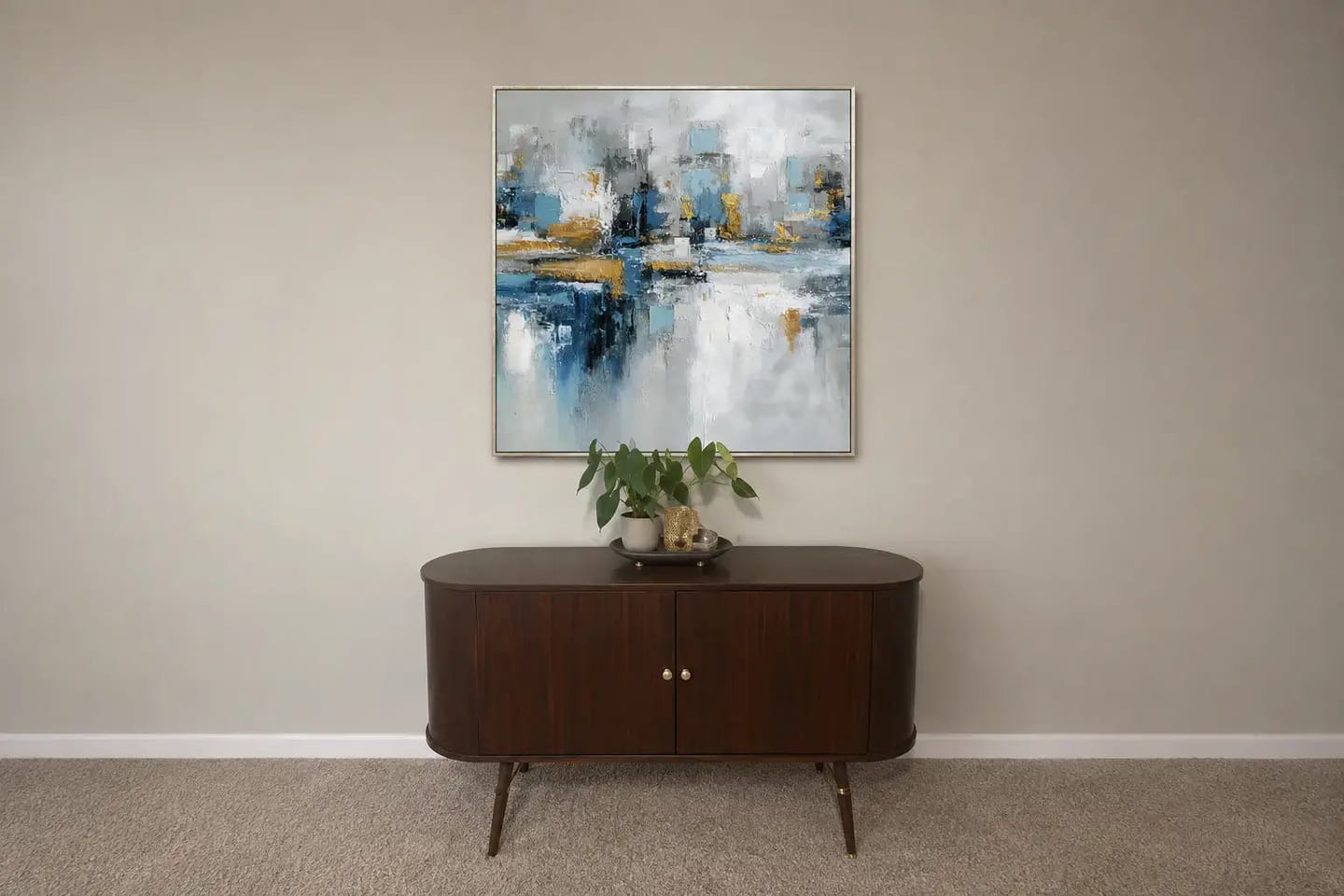Customer photo review of Gilded City Echo Abstract Wall Art