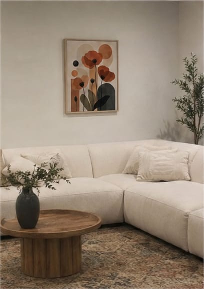 Customer photo review of Terracotta Poppy Flower Canvas