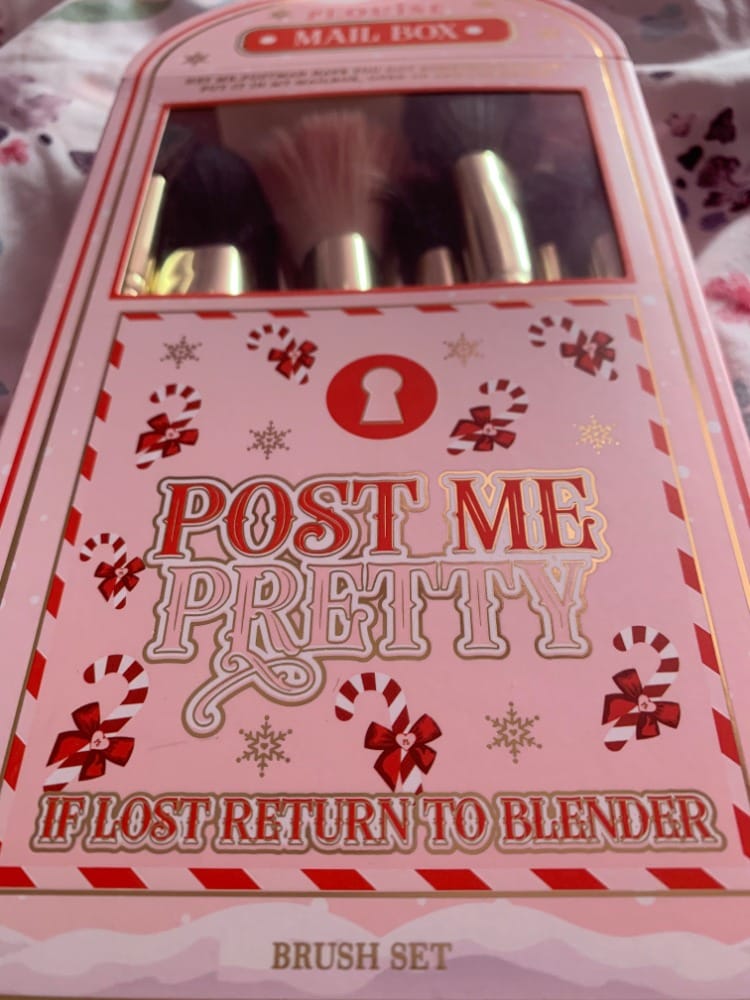 Customer photo review of Post Me Pretty 10-Piece Eye & Face Brush Set