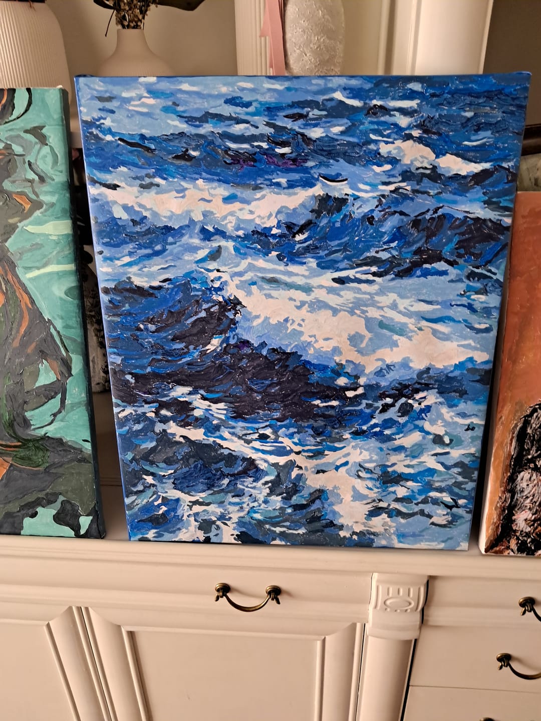 Customer photo review of Into the waves | Paint by Number