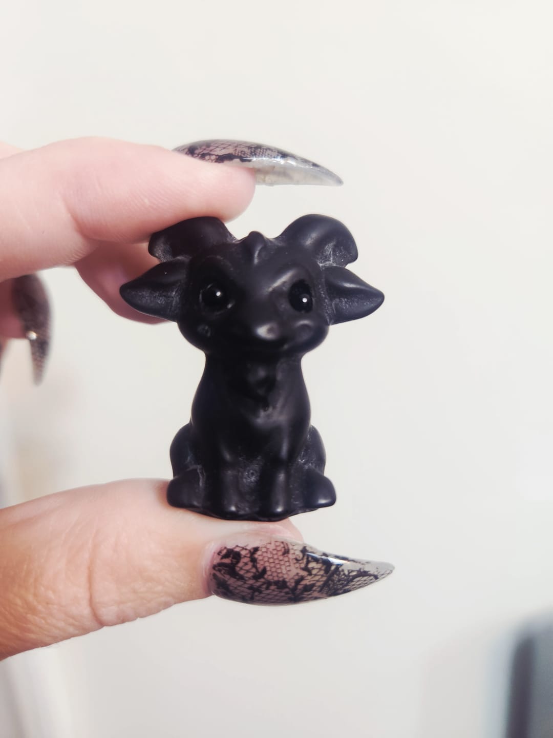 Customer photo review of Natural Crystal Sitting Goat Carving