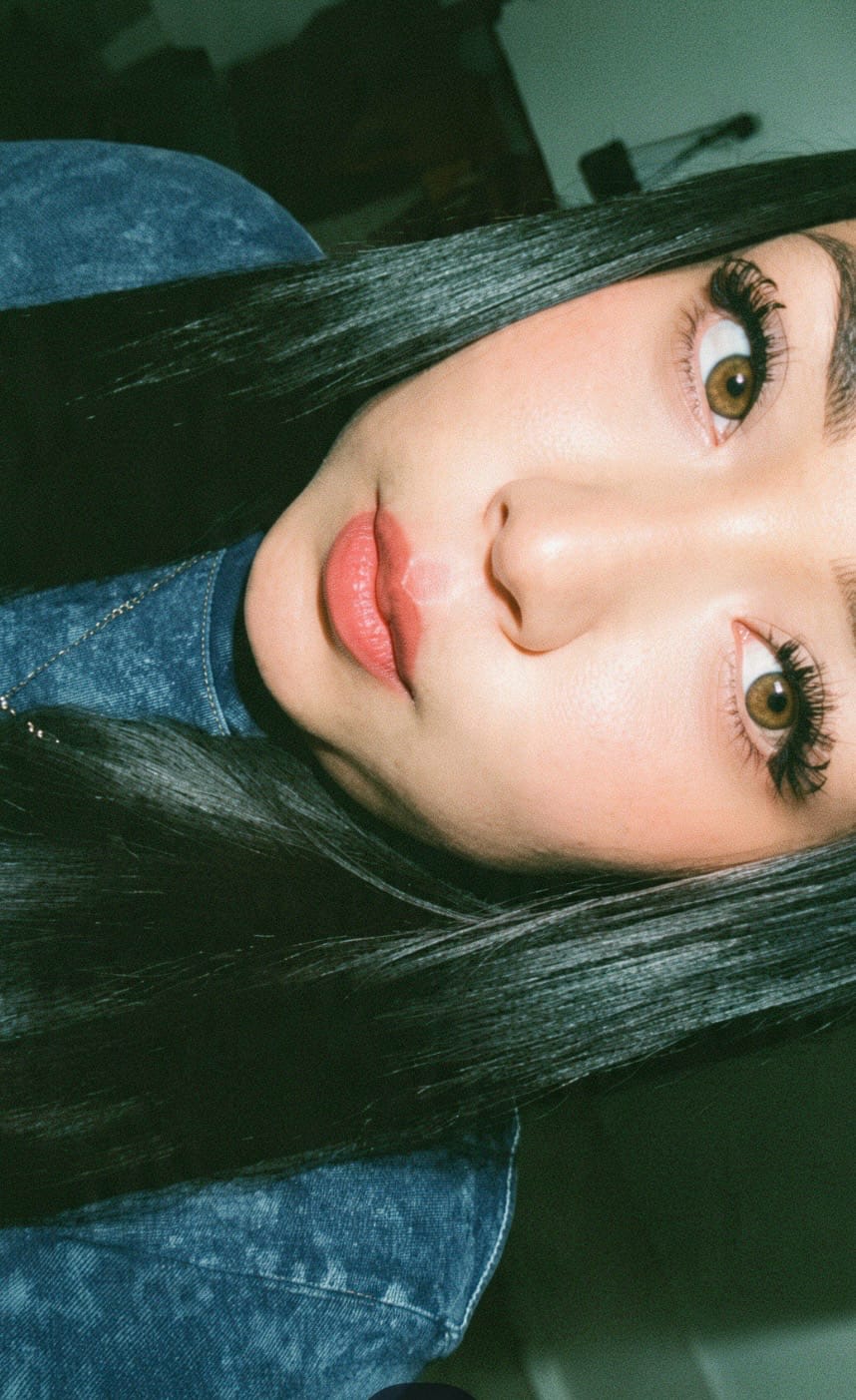 Customer photo review of Big Eyes Black Colored Contact Lenses