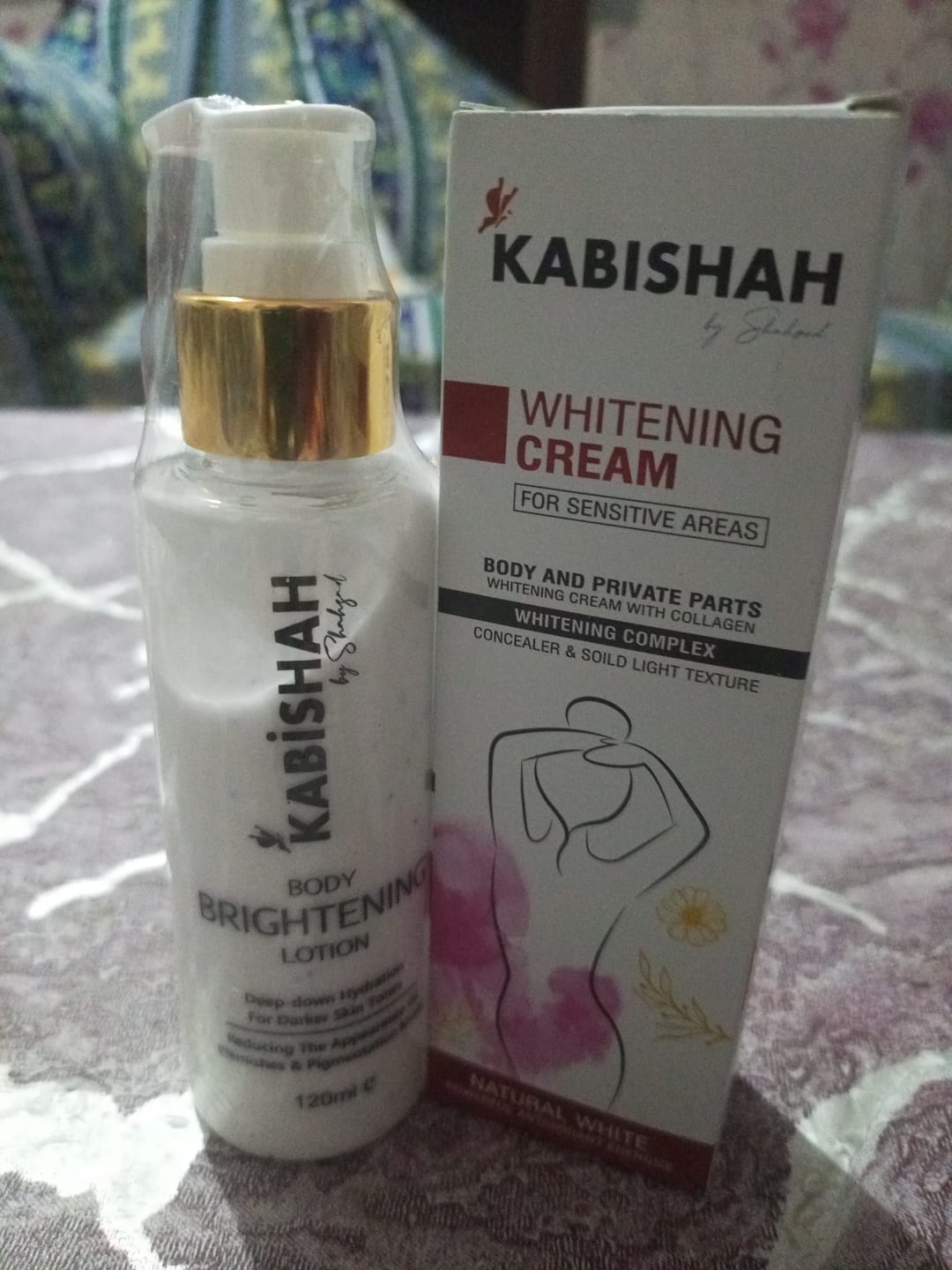 Customer photo review of Body Brilliance - Whitening Bundle: Cream & Lotion Duo
