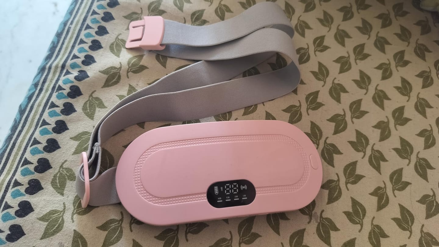 Customer photo review of Thermiva™ - Portable Cordless Heating & Vibration Belt for Menstrual Cramps