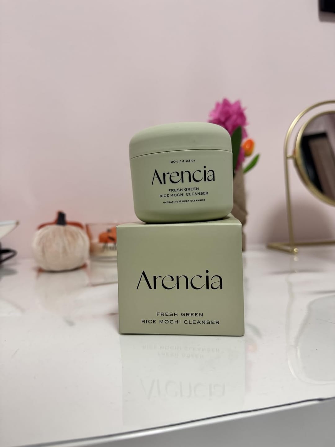 Customer photo review of Arencia Rice Mochi Cleanser – Detergente Viso Idratante ed Esfoliante 120 g
