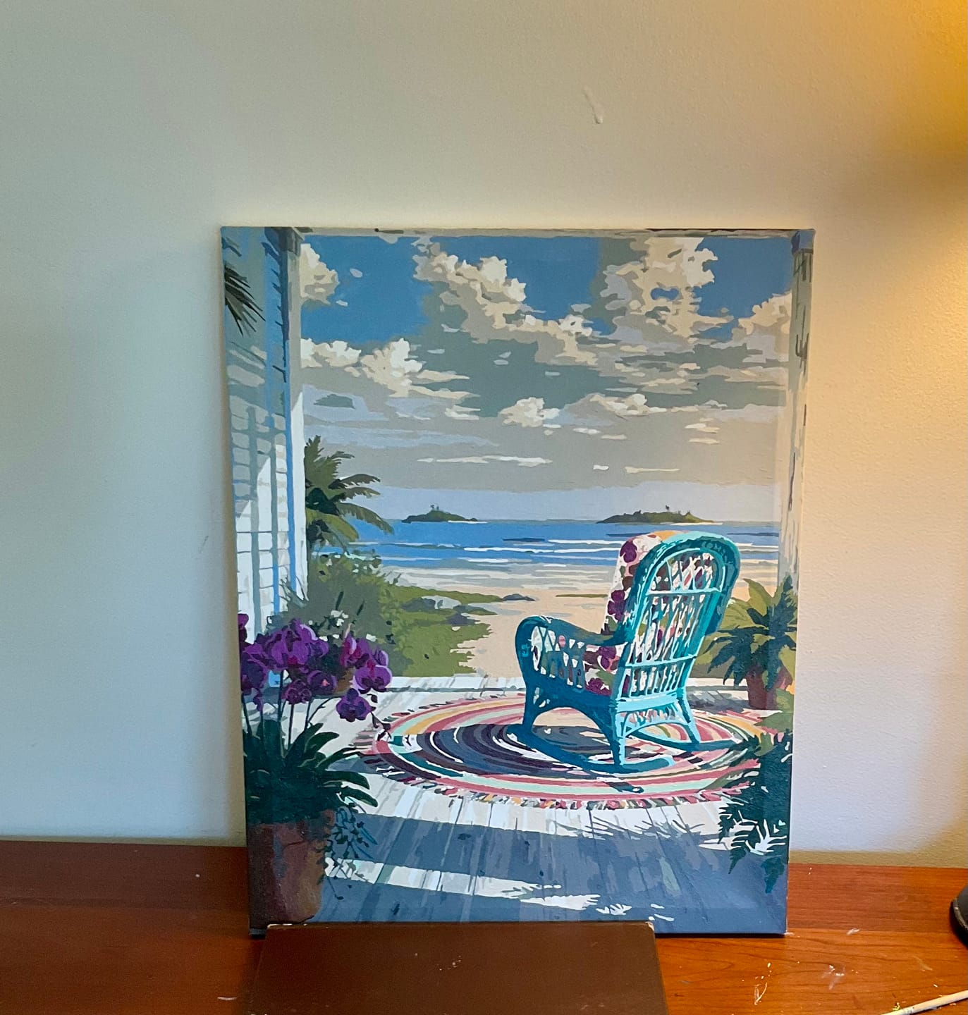 Customer photo review of Island Morning (Paint by Numbers)