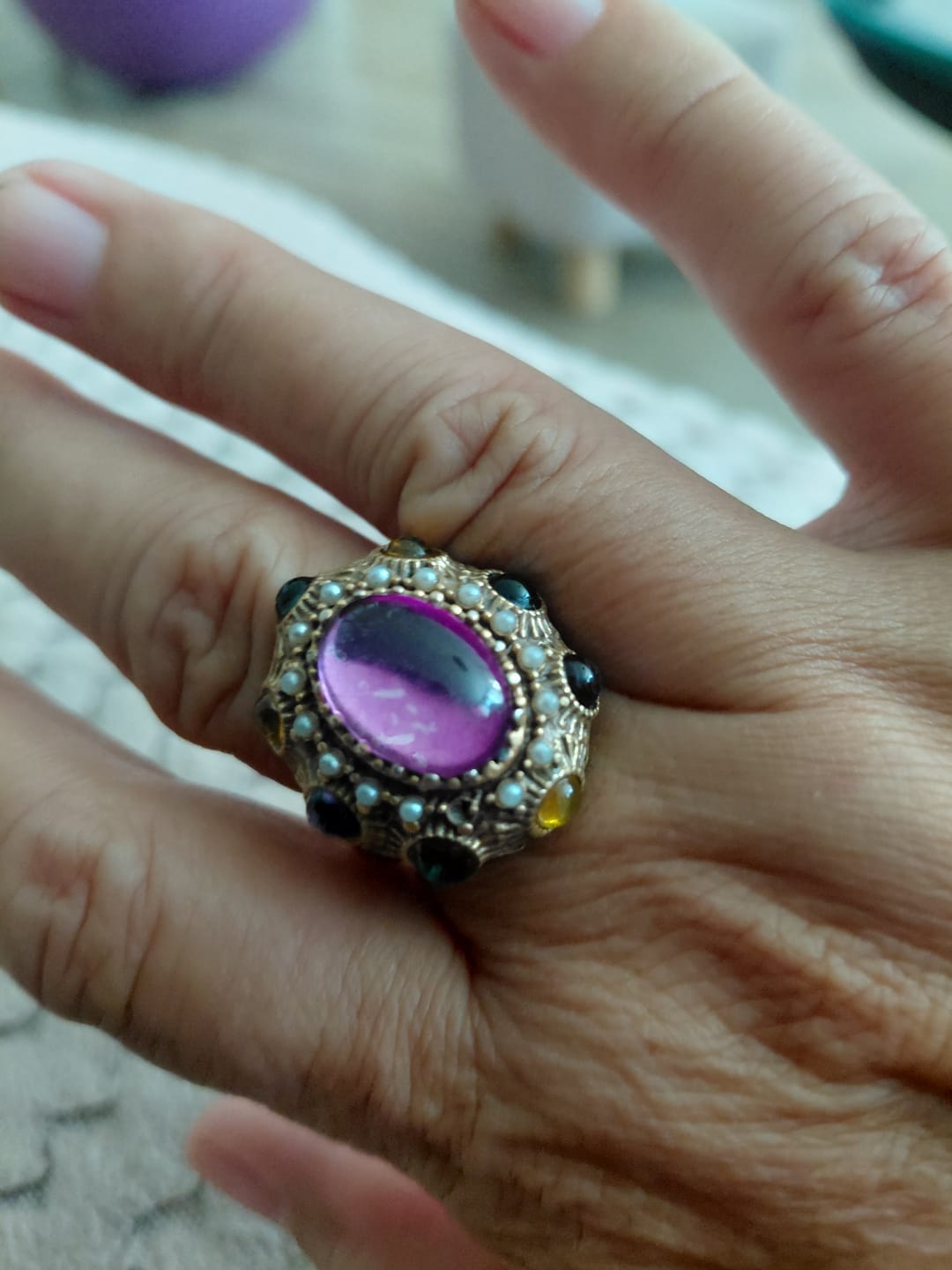 Customer photo review of Mystic Heirloom Vintage Ring