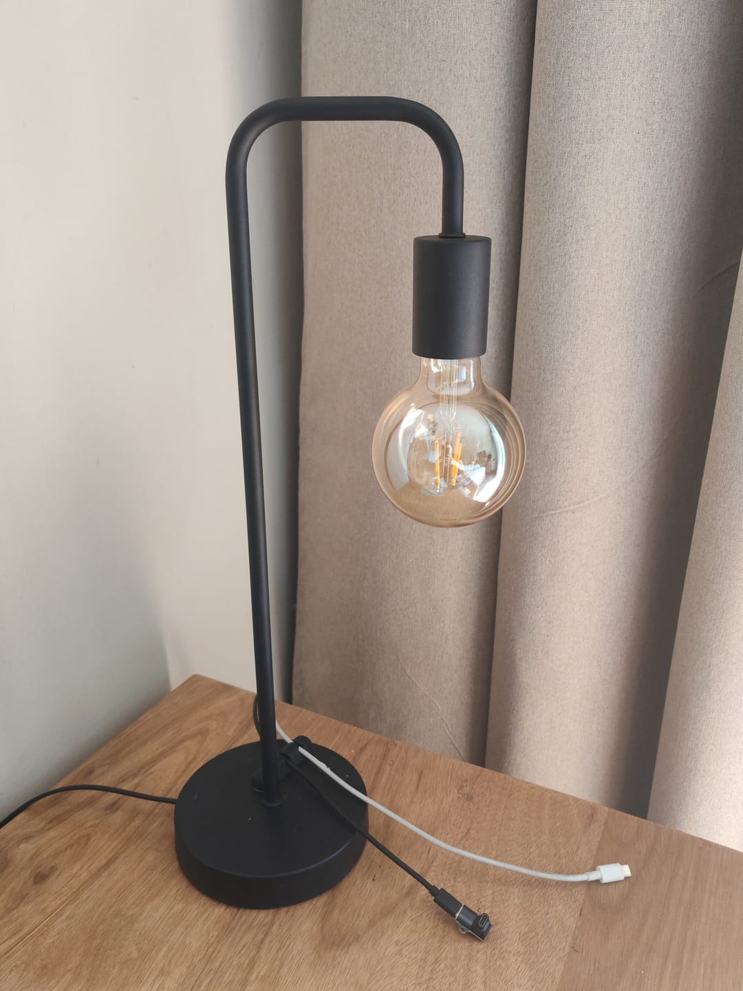 Customer photo review of Chelsey Table Lamp | Black, Satin or White