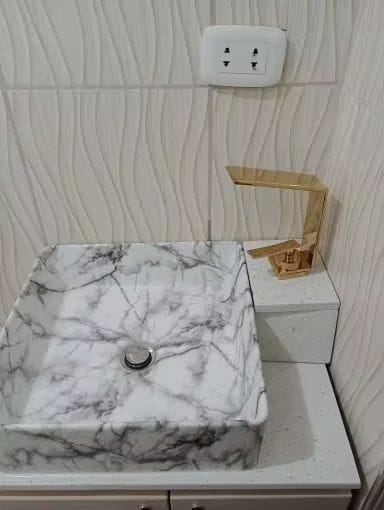 Customer photo review of Torneira Gourmet Para Banheiro Monocomando Chateau