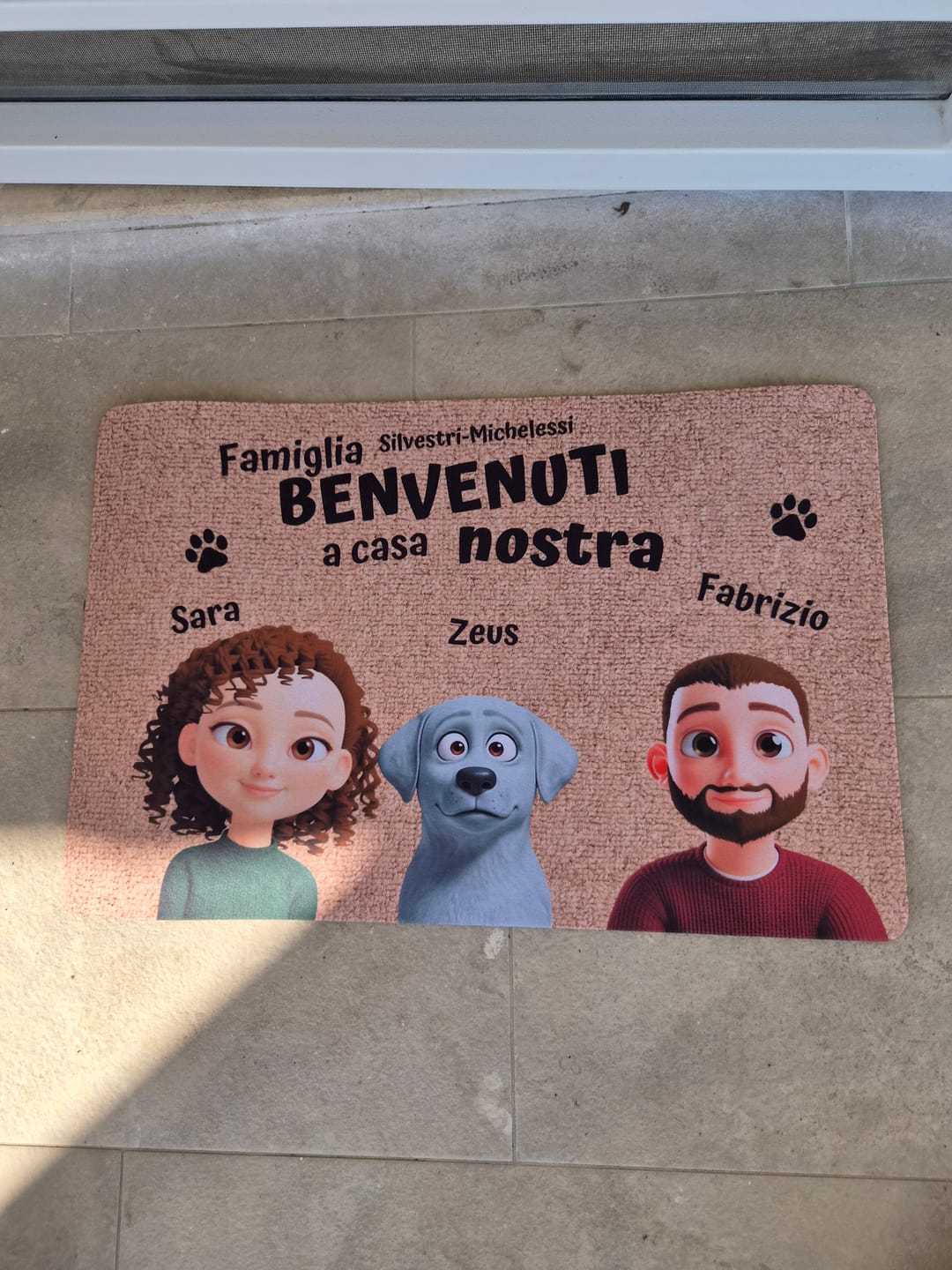 Customer photo review of Casa nostra - Zerbino personalizzato