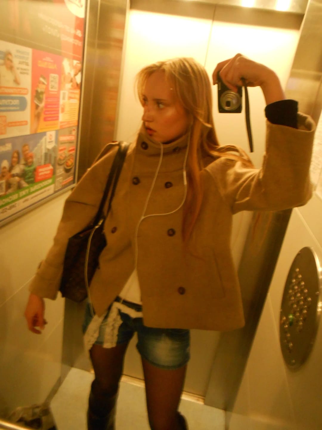 Customer photo review of Julie Suede Stand Collar Oversized Coat