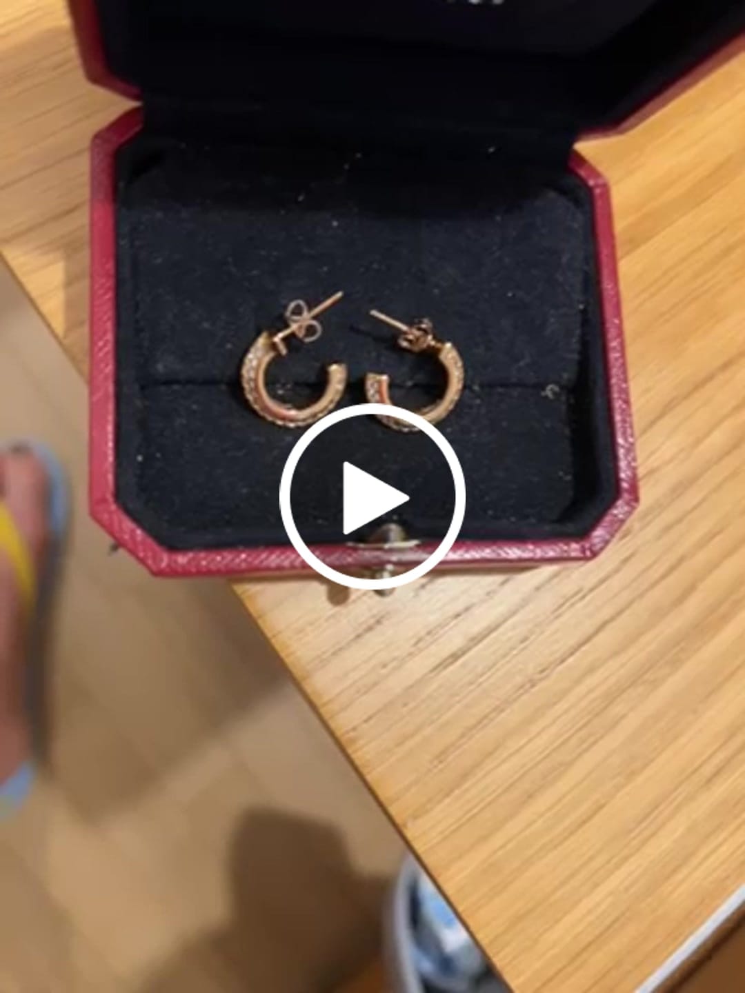 Customer video review of T HOOP DIAMOND EARRINGS