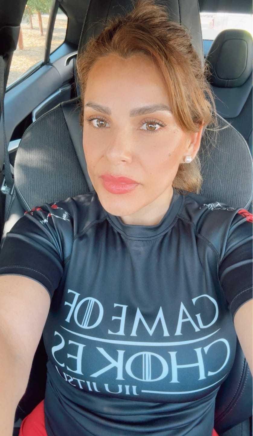 Customer photo review of Game of Chokes Women’s BJJ Rash Guard