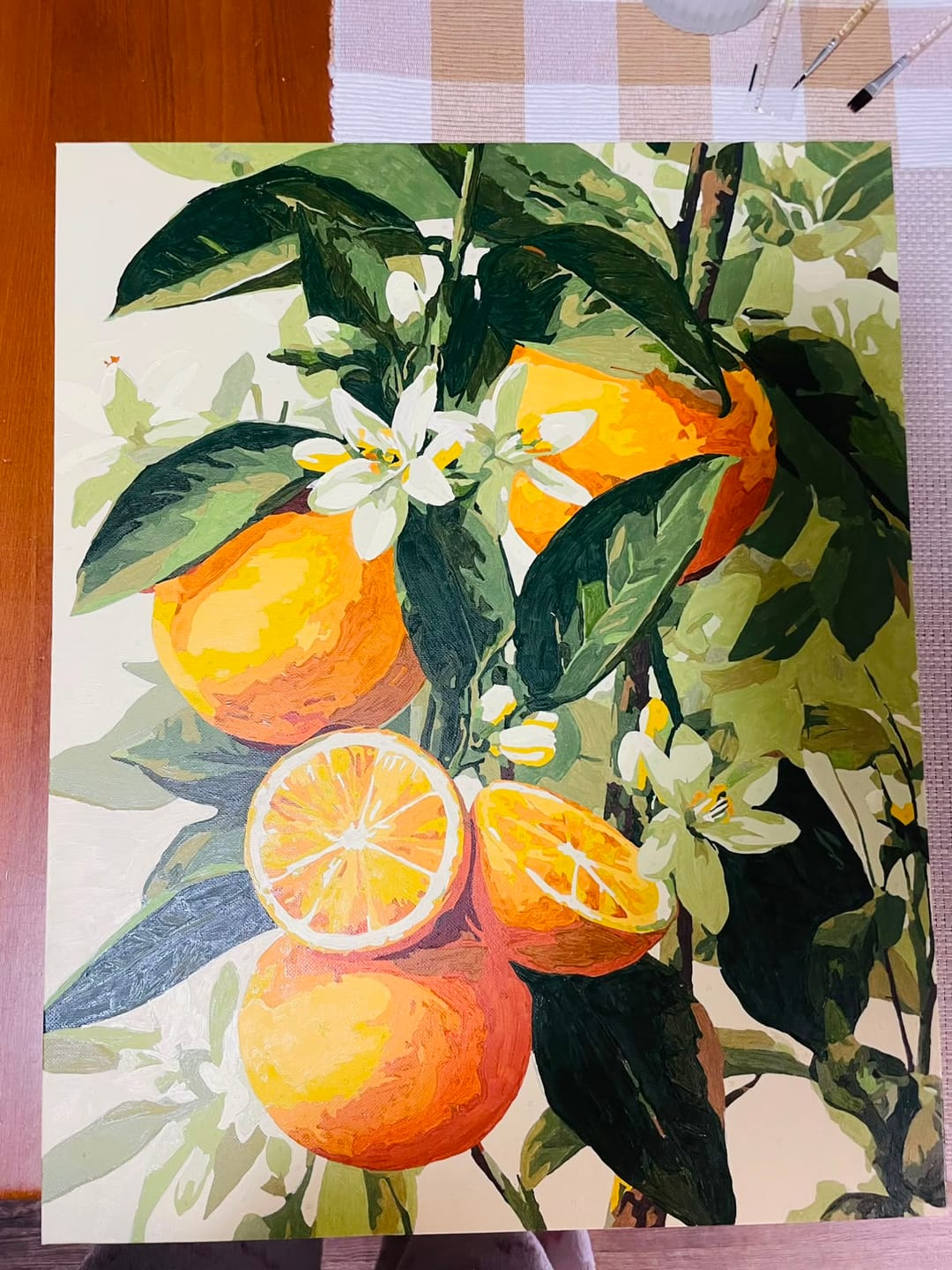 Customer photo review of Blooming citrus fruits | Paint by Number