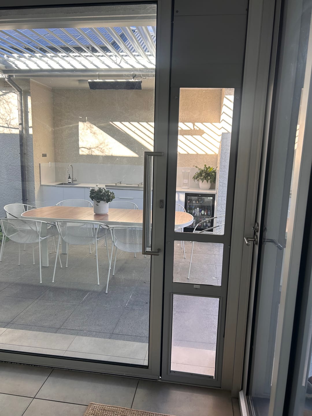 Customer photo review of Patio Pet Door Insert