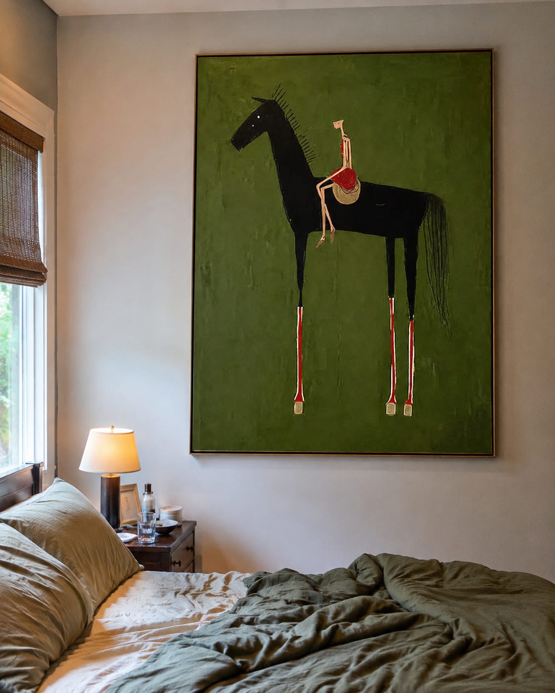 Customer photo review of Olive Rider-Modern Horse Painting