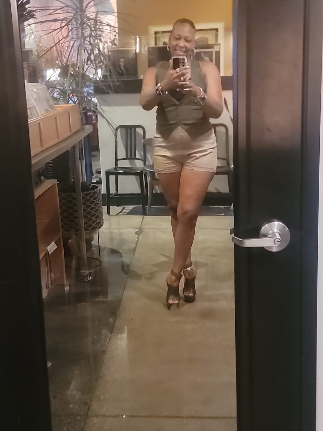 Customer photo review of TANA-OLIVE PLATFORM WEDGE SANDAL