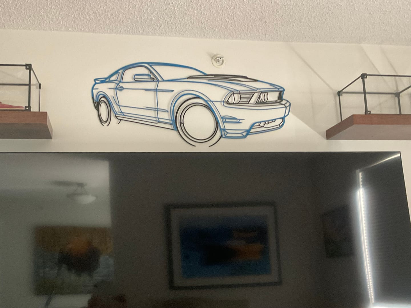 Customer photo review of Your Custom Car Silhouette Metal Wall Art Service