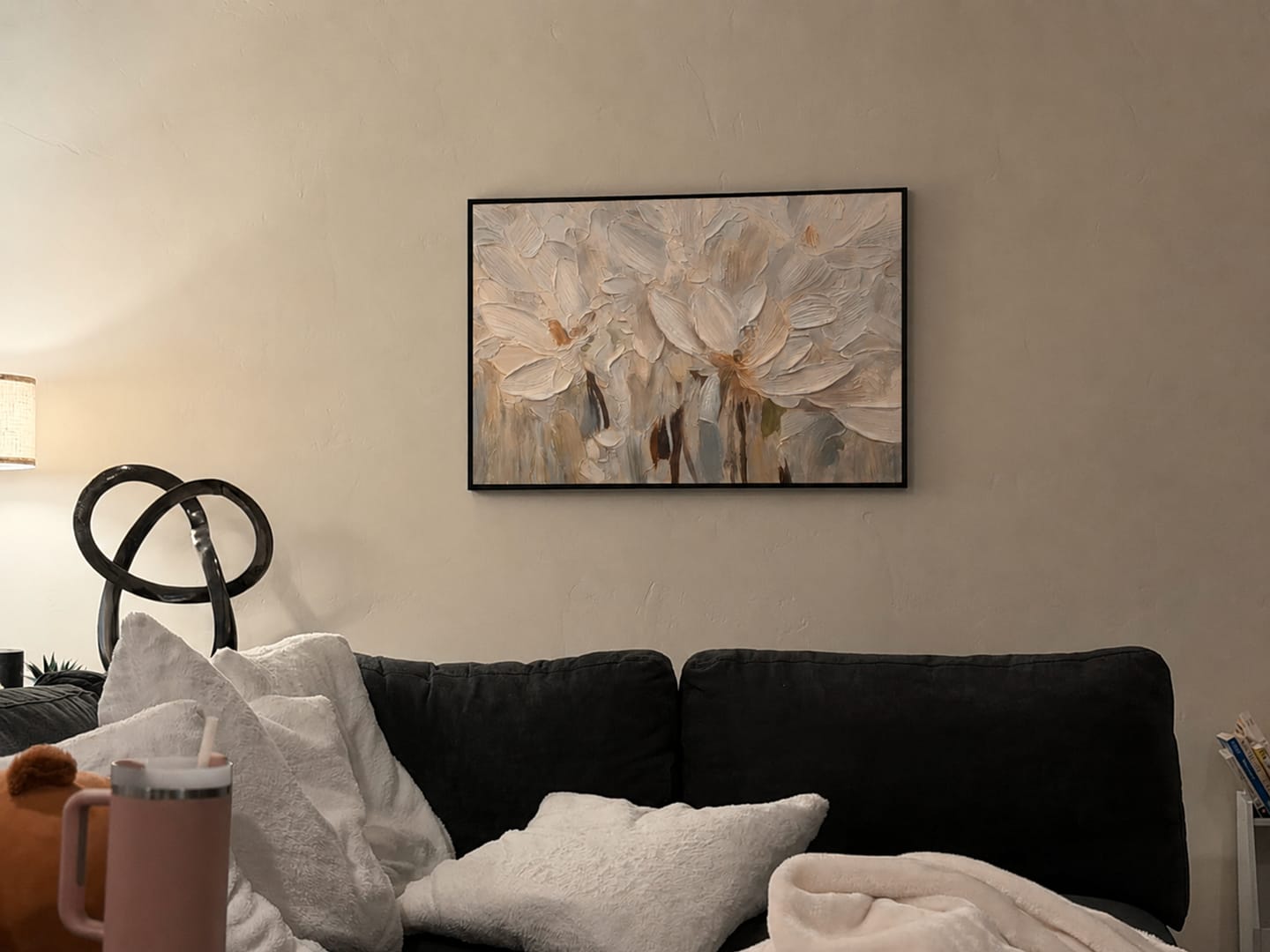 Customer photo review of Flower Abstract Textured Wall Art #FP179