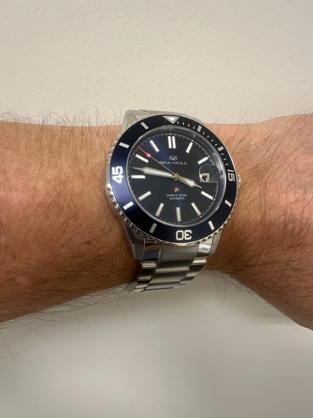 Customer photo review of Ocean Series 200m Waterproof Magnified Date Window Dive Watch 44mm