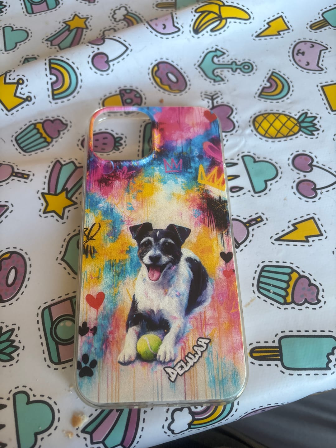 Customer photo review of Graffiti - Personalised Phone Case