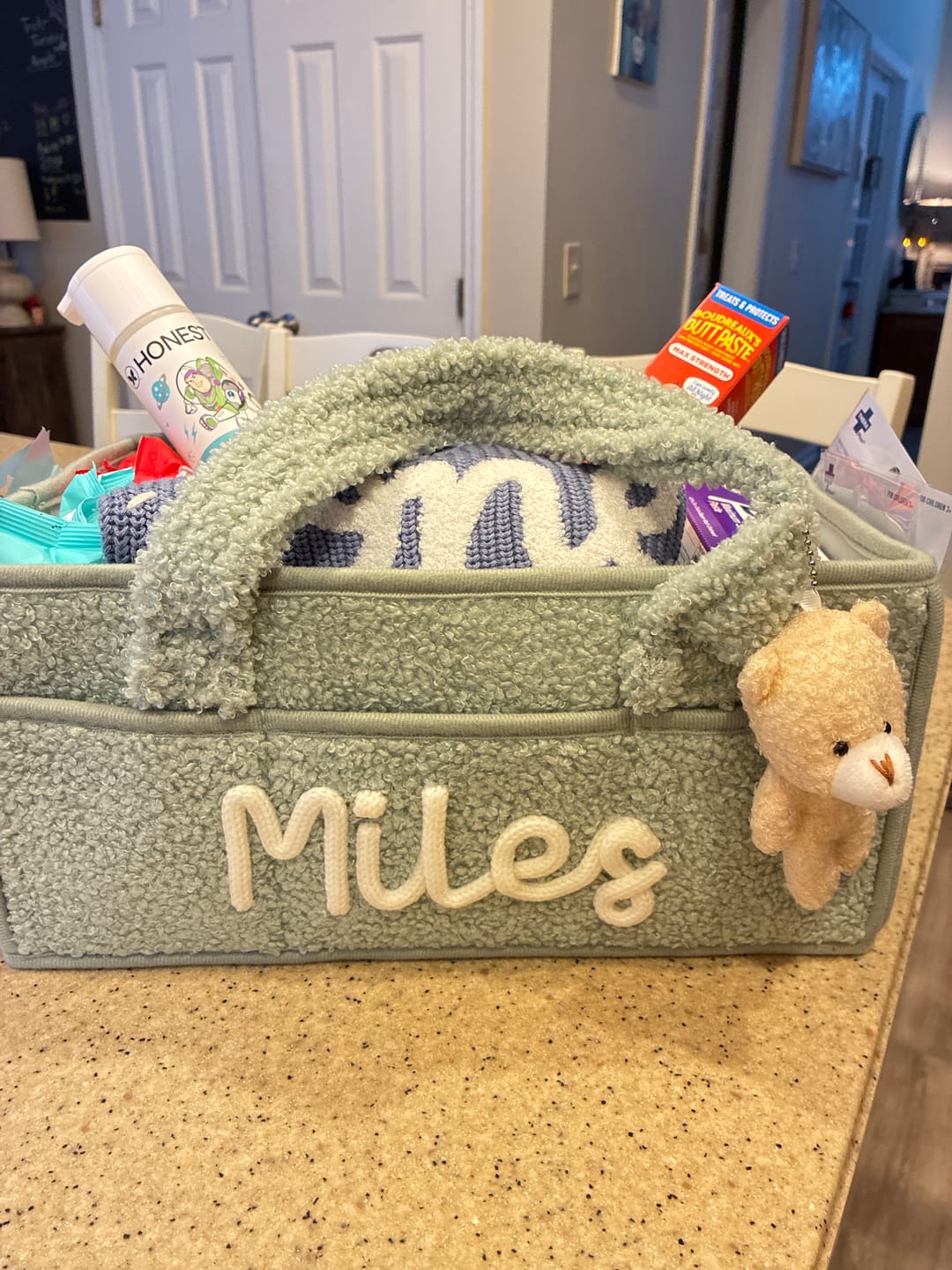 Customer photo review of K&C - Personalized Baby Storage Basket