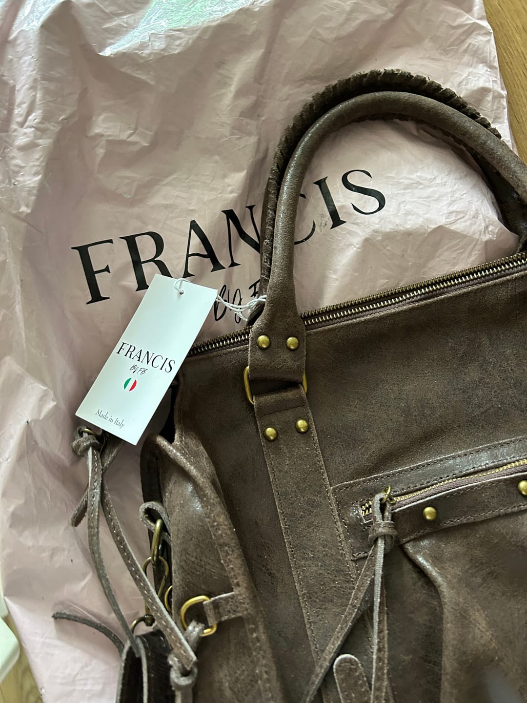 Customer photo review of It girl bag espresso martini