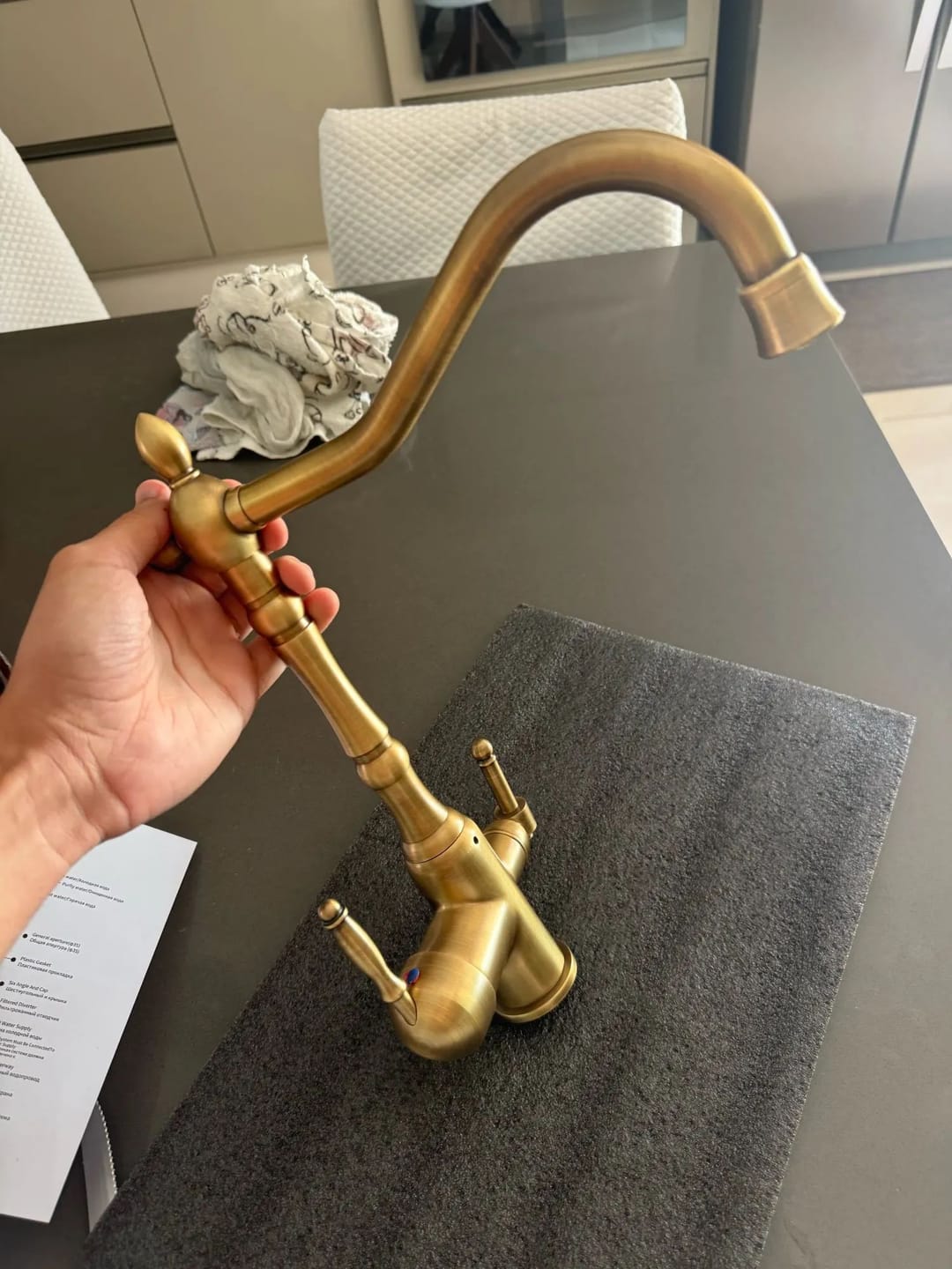 Customer photo review of Torneira Para Cozinha Com Filtro Monocomando Royal Élan
