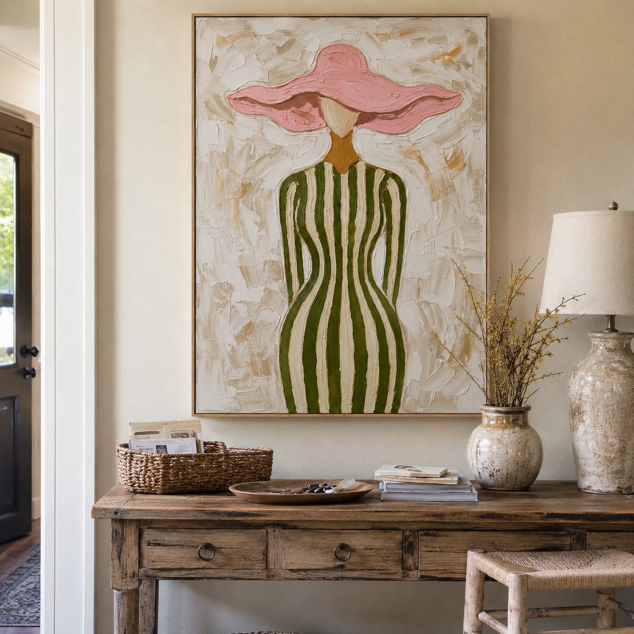 Customer photo review of Pink Canopy-Fashion Figure Painting