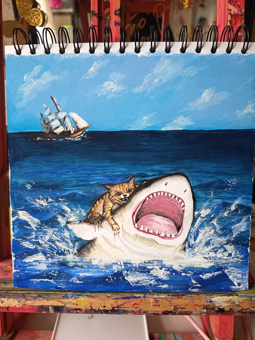 Customer photo review of Himi Gouache Pad - Croquera 20 x 20 cm 160 gm2
