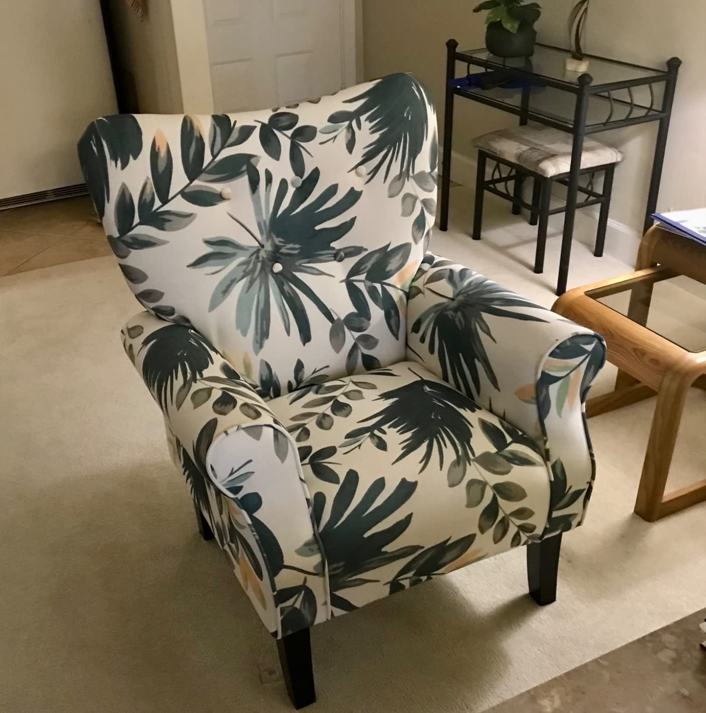 Customer photo review of Allston High Back Upholstered Accent Armchair