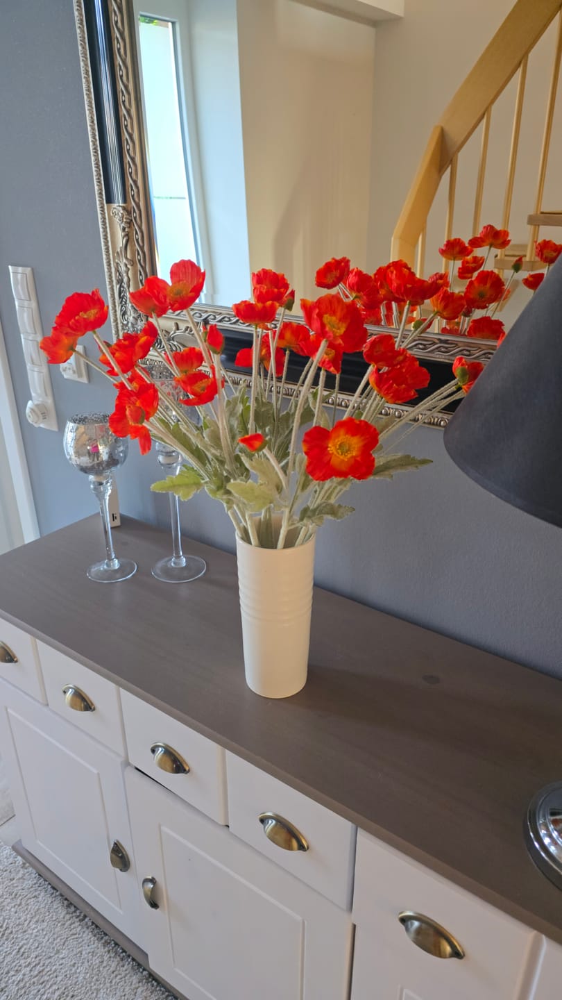 Customer photo review of Zijden Klaprozen - Oranje