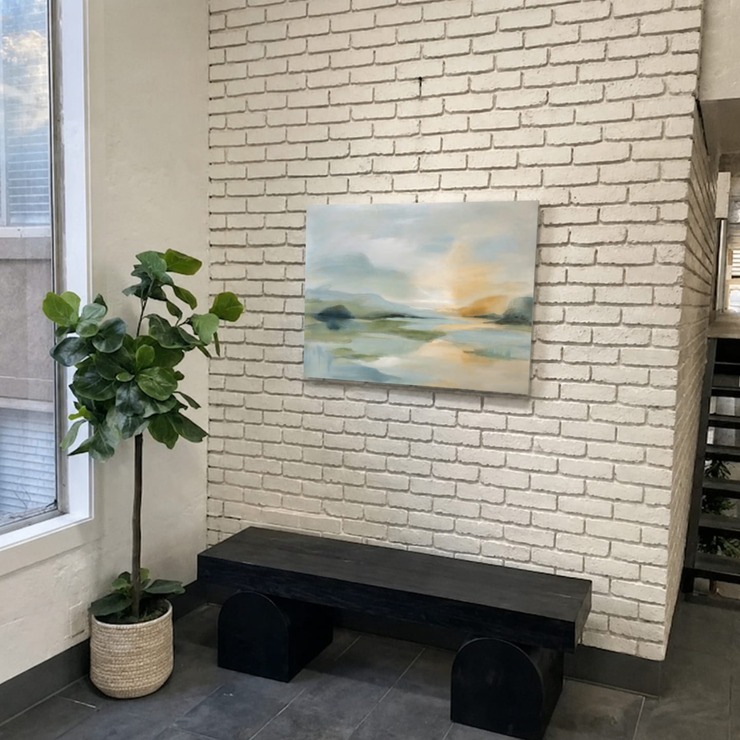 Customer photo review of Ocean And Sky Abstract Wall Art #OS157