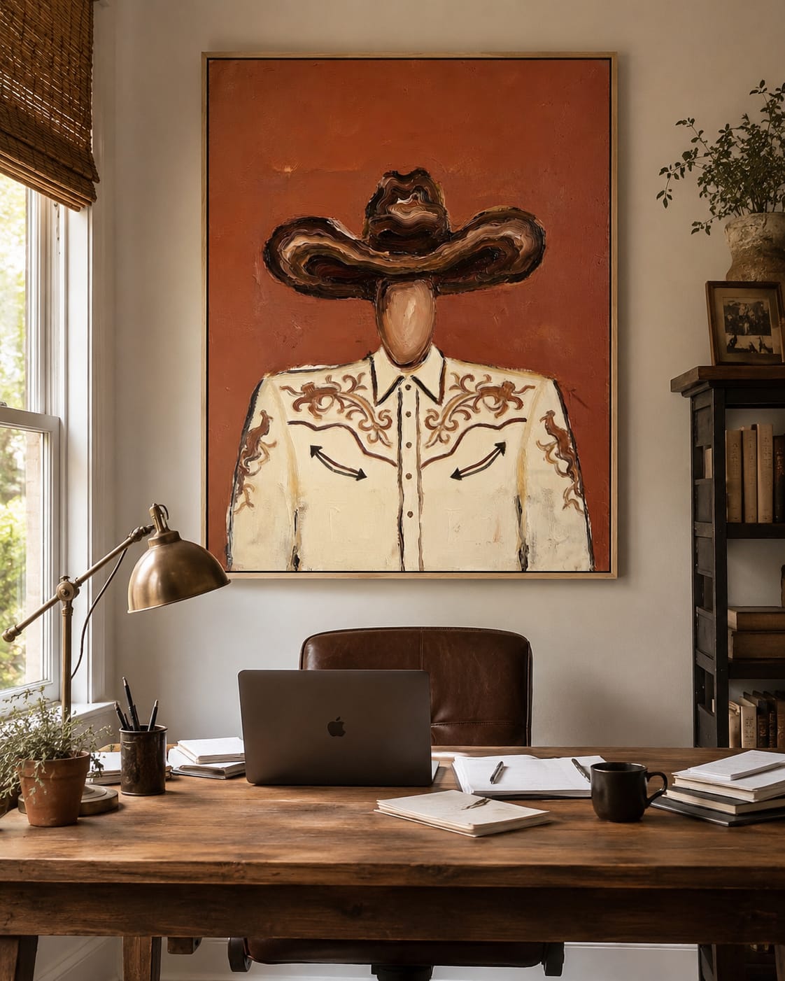 Customer photo review of Canyon Lace-Western Shirt Portrait Painting