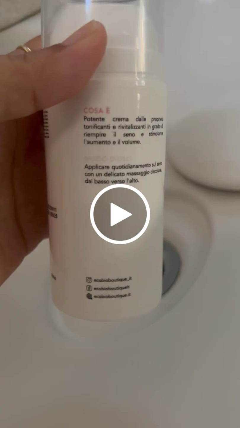 Customer video review of Crema Volumizzante Seno