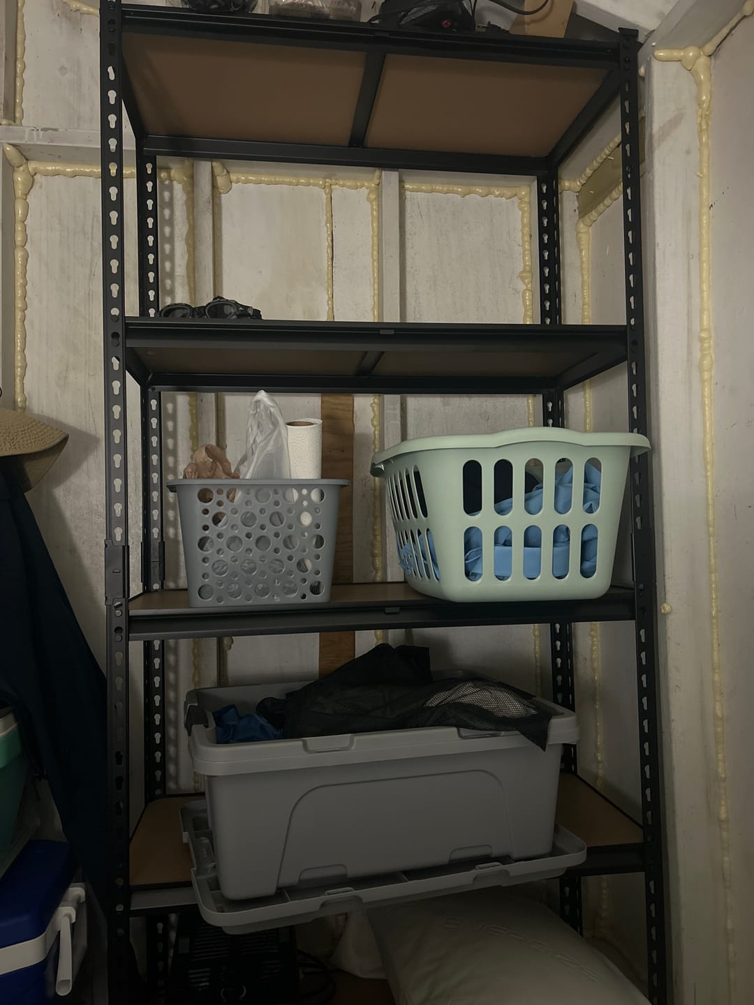 Customer photo review of Reibii 5-Tier Storage Shelving Units, 2020 lbs Adjustable Steel Garage Shelving Racks for Bedroom Kitchen Closet